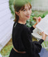 【安田美沙子さん着用】ボリュームパフスリーブニットチュニック